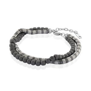 Quality Men Black Stainless Steel Beaded Necklace Ball Chain With Zipper Jewelry Necklace wholesale