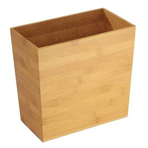 Quality Rectangle Bamboo Laundry Wastebasket Basket Customized Sized 2cm Thickness wholesale