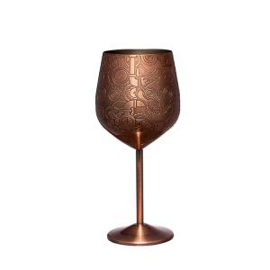 Quality Stainless Steel Wine Glasses Metal Unbreakable Stemmed Wine Glasses Goblet wholesale