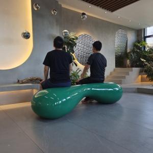 Quality Garden Customized Fiberglass Resin Furniture / Fiberglass Furniture Table Sets wholesale