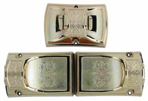 Quality Fading Resistance Parts Of A Casket , Casket Hardware Kit Including 4 Corners wholesale