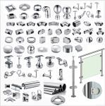 Stainless Steel 304 316 Modern Stair Railing Design Round Tube 90 Degree