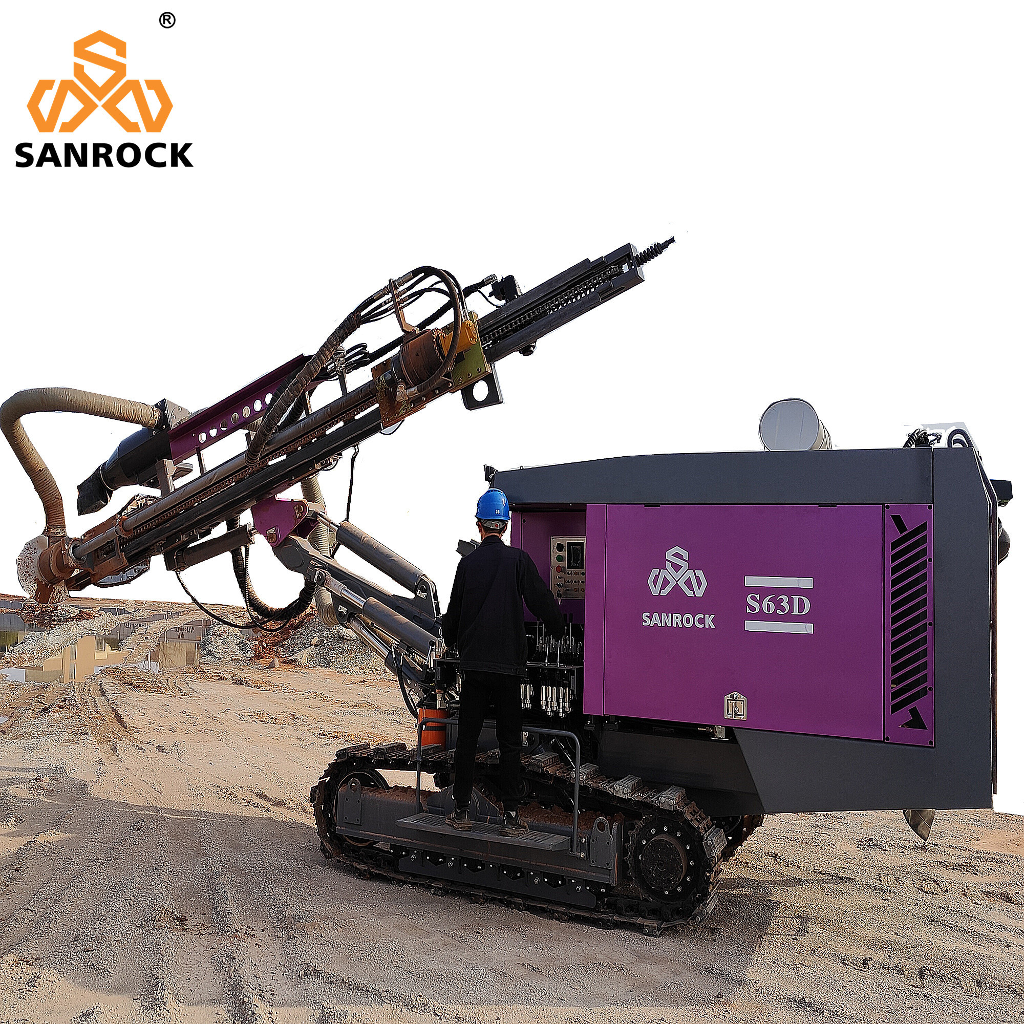 Mining Hydraulic Integrated Drilling Equipment 206KW Diesel Engine Drilling Rig Machine