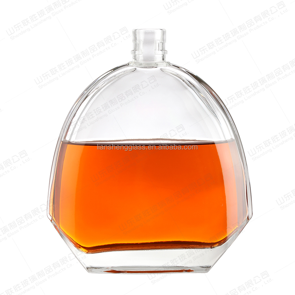 375ml 500ml 700ml 750ml Custom All Size Glass Wine Bottle with Unique Bottom Shell Shape