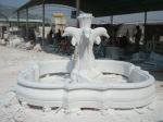 Crane Carved White Marble Stone Water Fountain Decoration