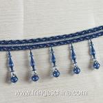 Handmade fashionable chain beads lace tassels fringes for curtain/sofa/pillow