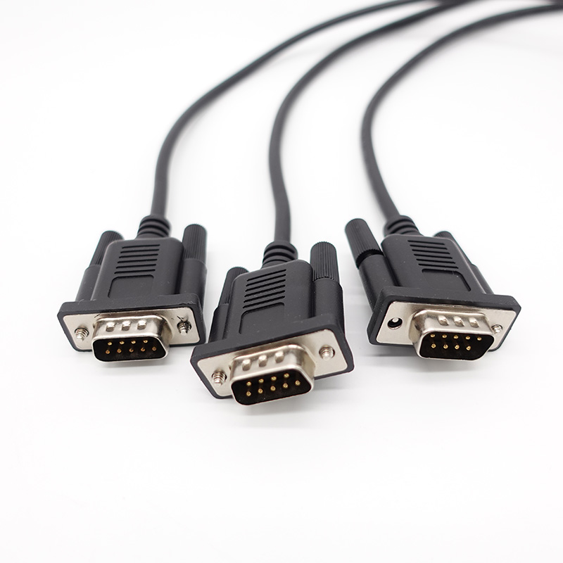 Male-Female RS232 Data Serial DB9 to DB25 Open Tail Cable with 16 ga Copper Conductors