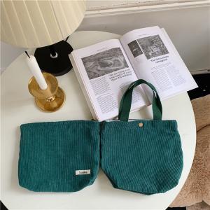 Quality ARTSY CORDUROY BAG CASUAL PORTABLE MINI LADIES CLUTCH BAG VINTAGE CLOTH BAG BENTO BAG wholesale