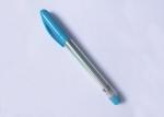 Transparent plastic banner gel ink pen in red or blue with 180mmX68mm size color
