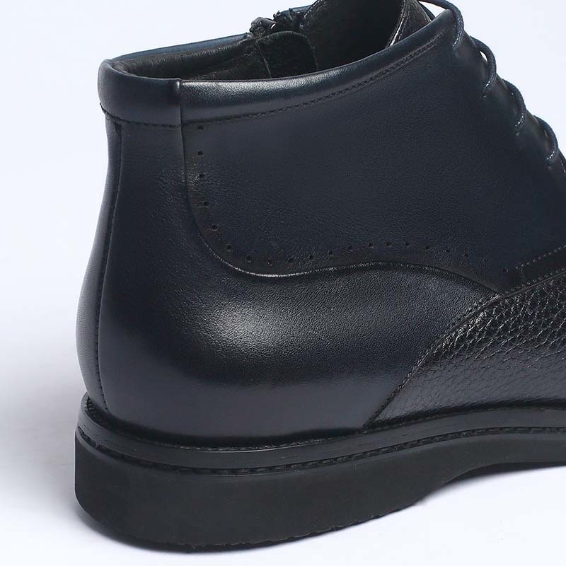 Dark Blue Outdoor Walking Mens Leather Dress Boots