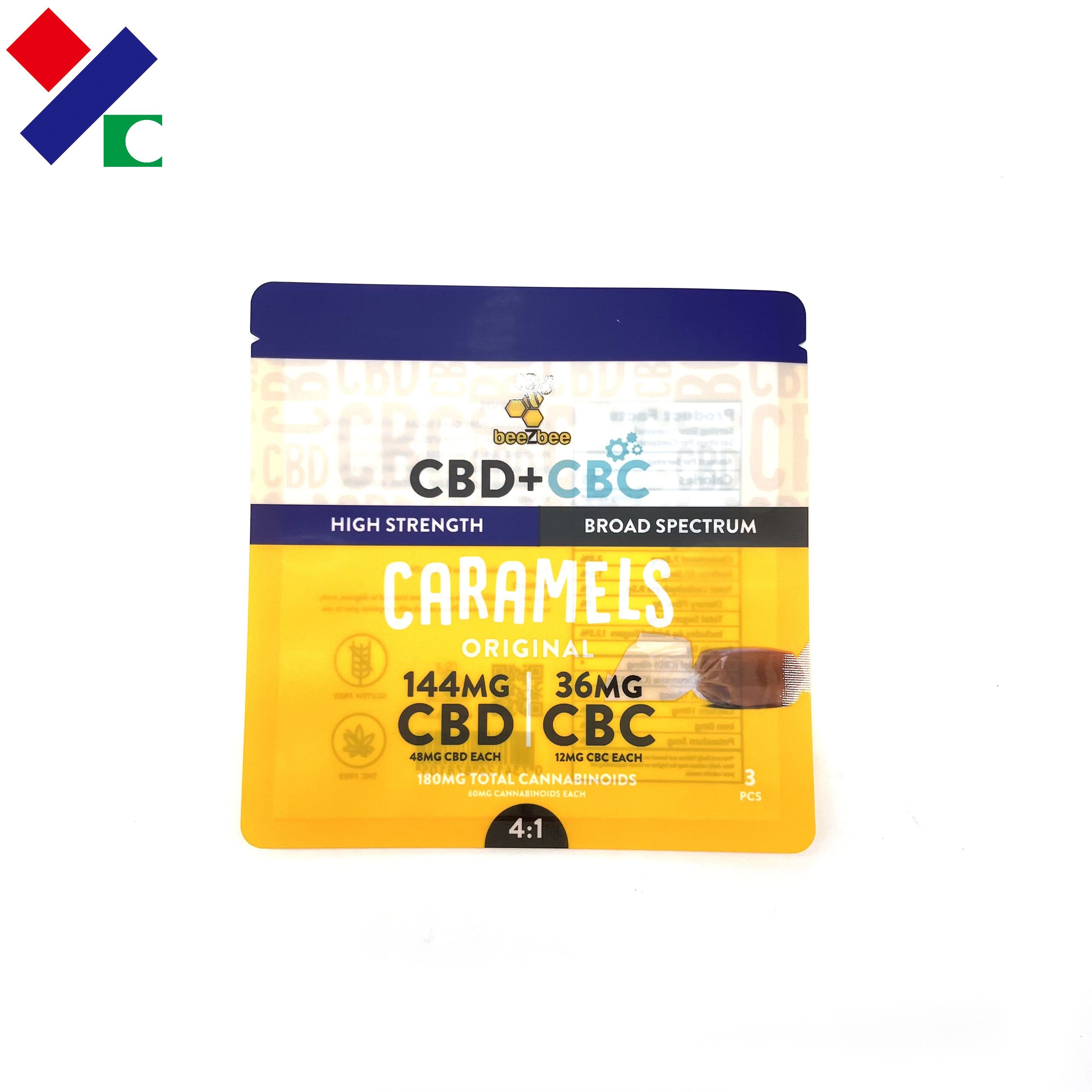 High Barrier 3 Sides Seal Pouch NY LDPE Custom Printed Embossed Food Plastic Bag Tear Notch