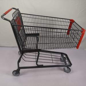 Quality American Style 125L Warehouse Grocery Shopping Trolley With Collision Angle Tente TPR Wheels wholesale