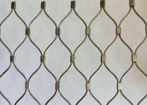 Quality 316 Stainless Steel Woven Ferrule Wire Rope Mesh For Zoo Bird wholesale
