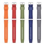 Soft 22mm Silicone Rubber Watch Strap Stainless Steel Buckle For Sports