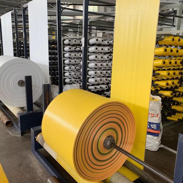Cheap FIBC Sack PP Woven Laminated Fabric Roll 50-300GSM UV Protection Customized for sale