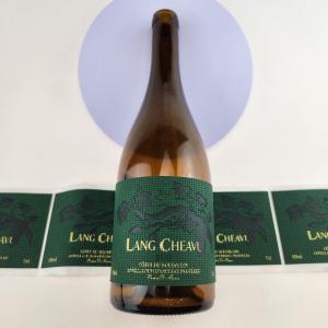 Quality Custom PU Leather Label Wine Bottle Labels Silver Foil Leather Brand Tags For Red Wine wholesale