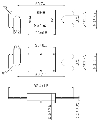 Dissmann UL Certification Fuse Low Voltage 80VDC Fuse Applied to Energy Storage Syste Fuse 