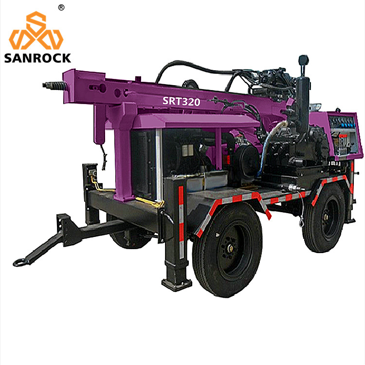 Trailer Mounted Water Well Drilling Rig Machine 260m Deep Water Drilling Rig