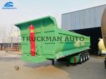 36 Cbm Semi Tipper 4 Axles Trailer , Semi Truck Dump Trailer High Tensile Mn