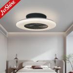 Flush Mount 24inch Bedroom Ceiling Fan Light Reversible AC Motor