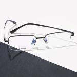 Optical Titanium Metal Glasses Flexible , Men Women Half Rim Glasses