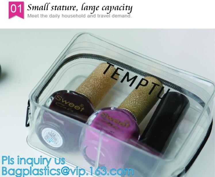 PVC Cosmetic Bag Makeup Brushes Bag Travel Wash Bag, Wash Cosmetic Bags Makeup Organizer Case MINI Hand