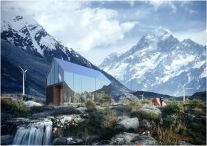 Quality RAD PREFABS 2 Story Prefab House , Brown Gray Wood Prefab Beach House wholesale