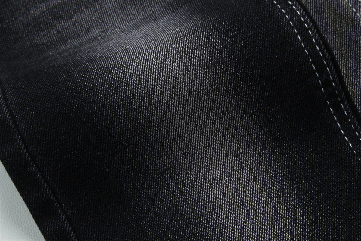 11 Oz Low Stretch Denim Fabric For Man Work Wear Jeans Black Backside Competitive Price From Weilong Textile