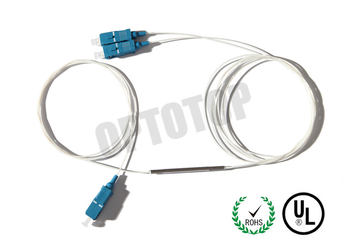 SC UPC Single Mode Fiber Coupler 1x2 1480nm Wavelength For OCT System