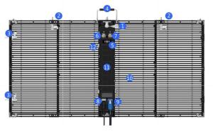 Quality 3840Hz SMD1921 glass Window LED Display Transparent Waterproof IP65 wholesale