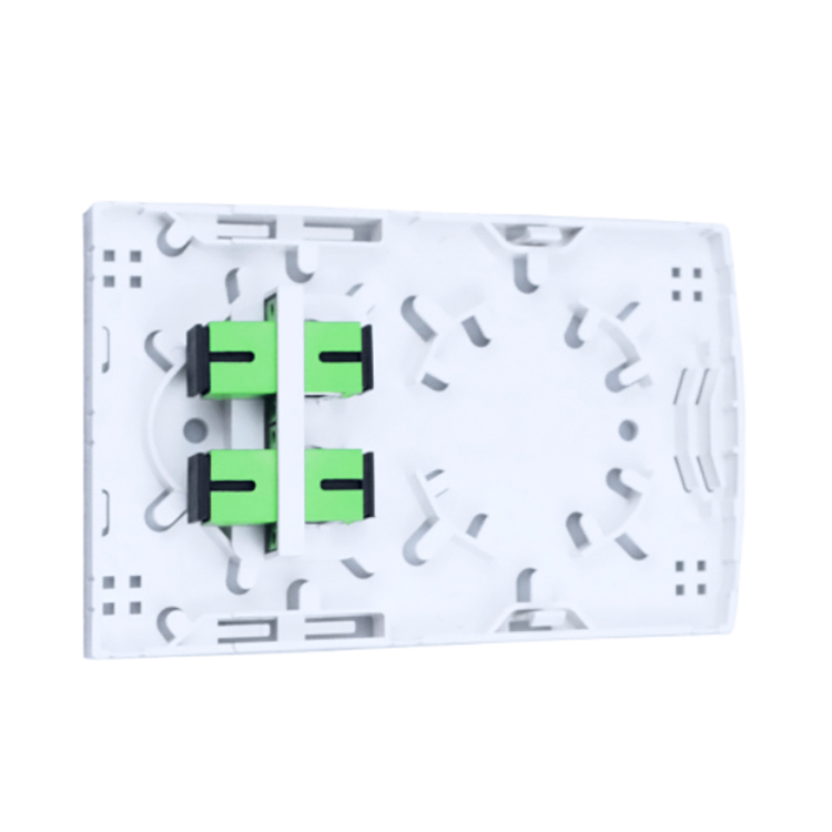 2 Cores Plastic Fiber Optic Faceplate Socket Panel for Seamless FTTH Integration