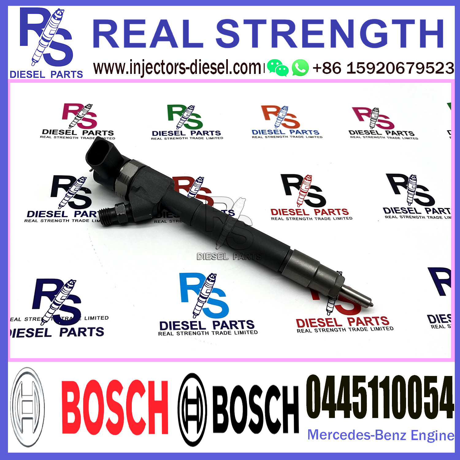 Diesel Fuel Common Rail Injector 0445110054 0986435133 For Mercedes-Benz 2.2CDi/2.7CDi Engine