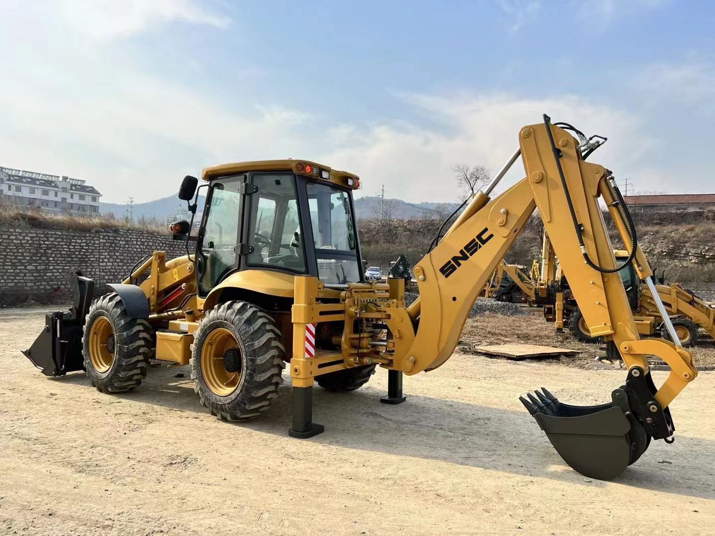 Backhoe Loader SNSC 388 Excavator Machine with Yunnei Engine Construction Equipment