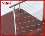 Steel Cable Stair VK82SC Carbon Steel Powder-coate Treed Beech Aluminum Wooden