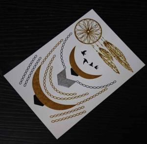 Quality Gold Metallic foil Tattoos, silver metallic foil tattoo, gold and silver metallic tattoo, wholesale