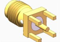 Four Legs PCB/Panel Mount SMA Female Straight Transmission Line Termination