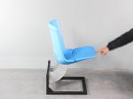 SGS HDPE Blow Moulded Plastic Folding Stadium Chair