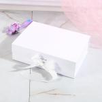 Custom Logo Printing Paper Magnetic Closure Gift Box With Ribbon Luxury Style