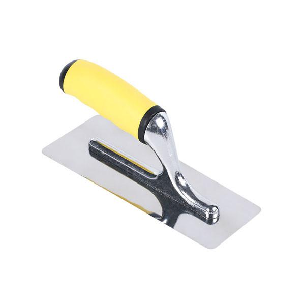 Round Corner 420 Stainless Steel Trowel 200mm / 240mm Length 0.7mm Thick Rubber