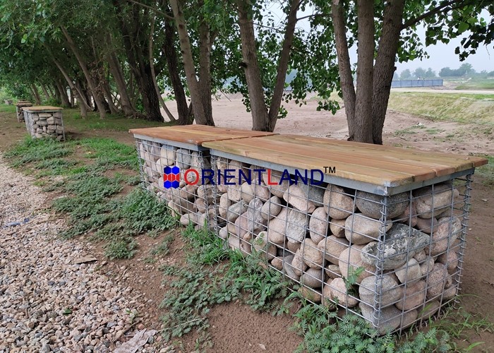 4mm Welded Gabion Ornamental Landscaping for Park Decoration