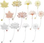 Flower Leaves Butterfly Silver Gold Plated Bookmarks Letterpress Gravure