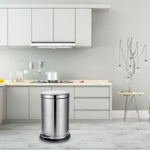 Quality Fingerprint Proof 7.93 Gallon Round Kitchen Garbage Cans wholesale