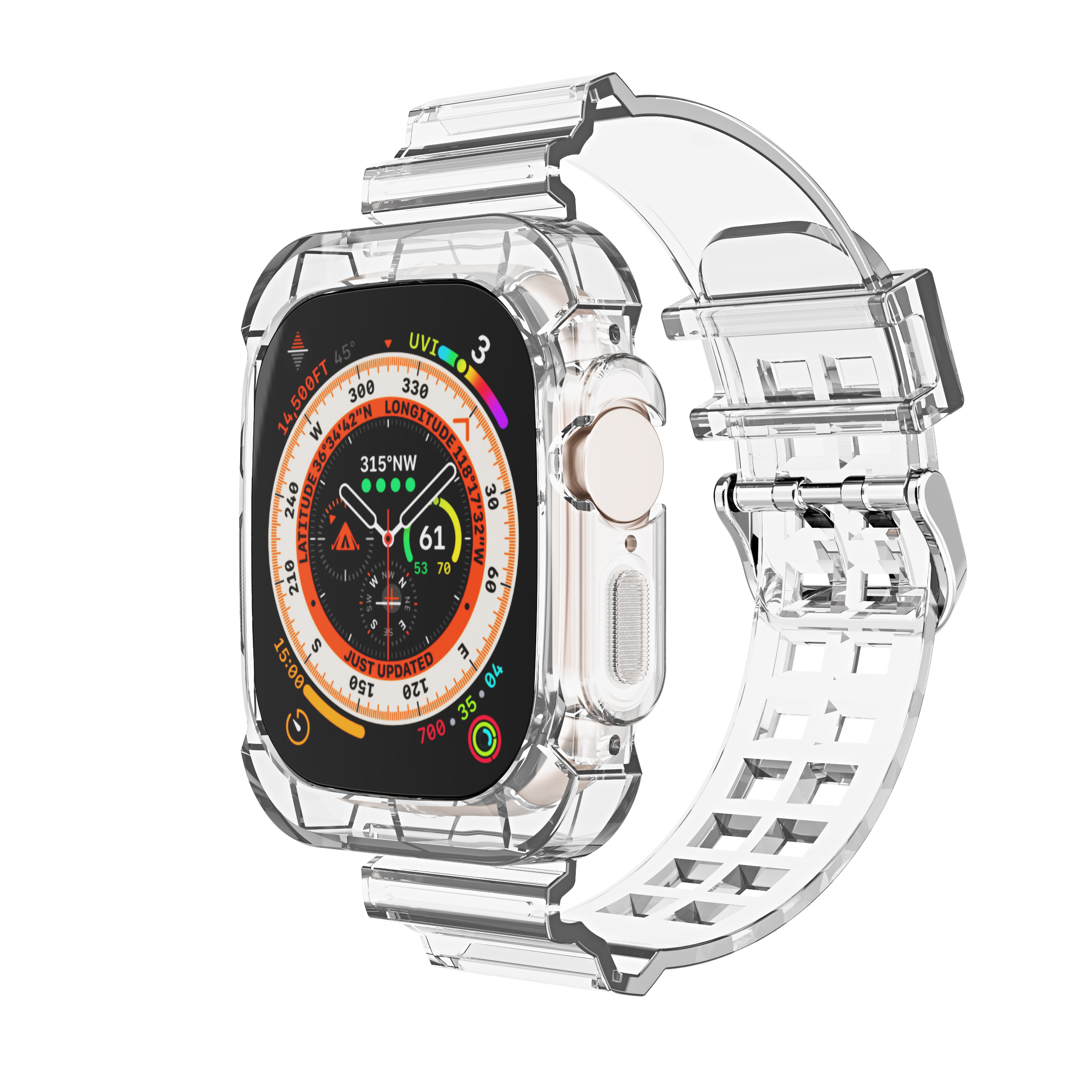 Private Mold Transparent Bands for I Watch 2 3 4 5 6 7 8 9 SE 11 Colors Smart Watch Band