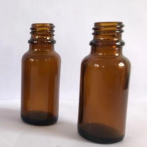 Quality Hot Stamping Medicine Molded Glass Vial 20ml Amber Essential Oil Glass Dropper Bottle wholesale