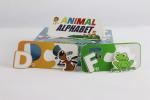 Varnish Greyboard Paper Jigsaw Puzzle Animal Alphabet Matching Cards