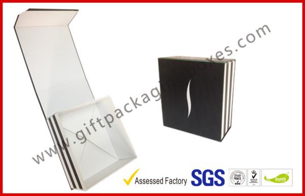 Customized Printed Lighter Rigid Gift Boxes , Magnetic Matt Black Gift Pakaging