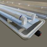 1x48 Explosion Proof Tube Light Hazardous Area ABS Industrial 115Lm W
