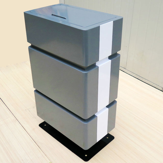 2020 New Design Outdoor Galvanized Steel Rectangular Trash Can Powder Coated Waste Bin