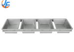 RK Bakeware Foodservice NSF Commercial 4 Straps Aluminum Loaf Bread Pans Glazed
