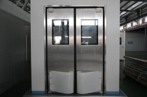 Quality Finished Surface Double Cleanroom Door With View Window Anti Collision Stainless Steel Door wholesale